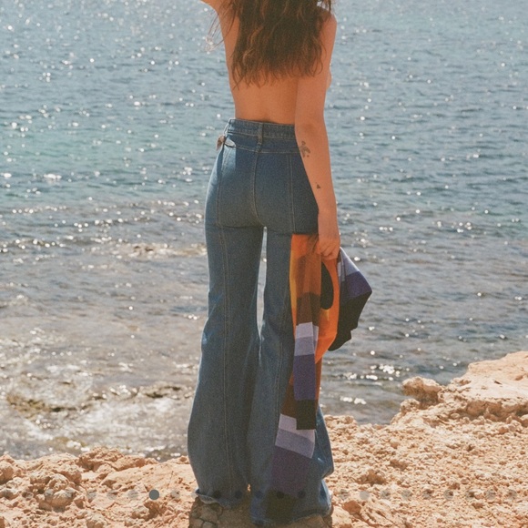 Stoned Immaculate Bardot High Waisted Bells in Filmore - Picture 4 of 13